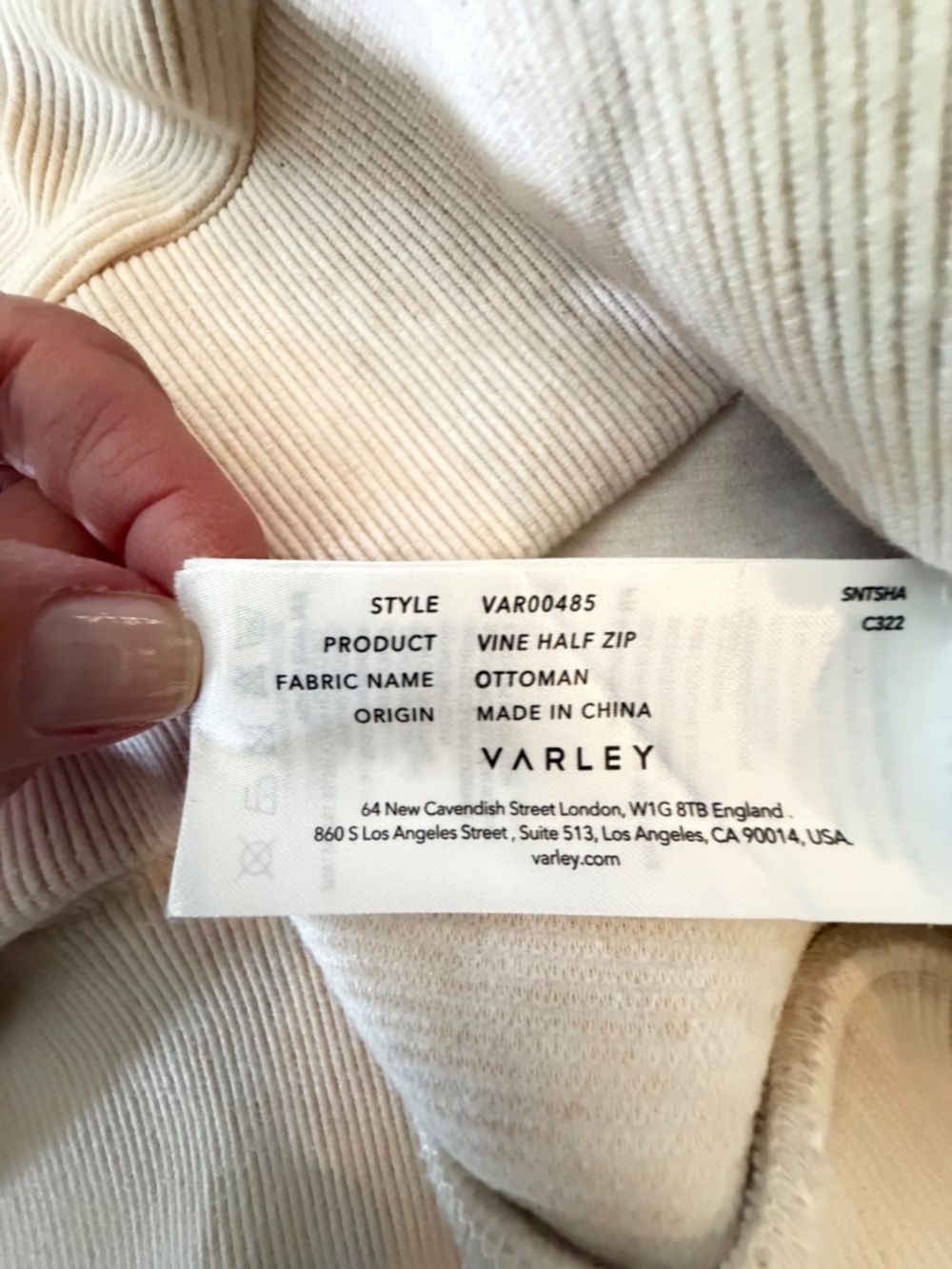 LIKE NEW Varley Vine Half-Zip Fold-Over Collar Sweater (Size XS) - Picture 8 of 9